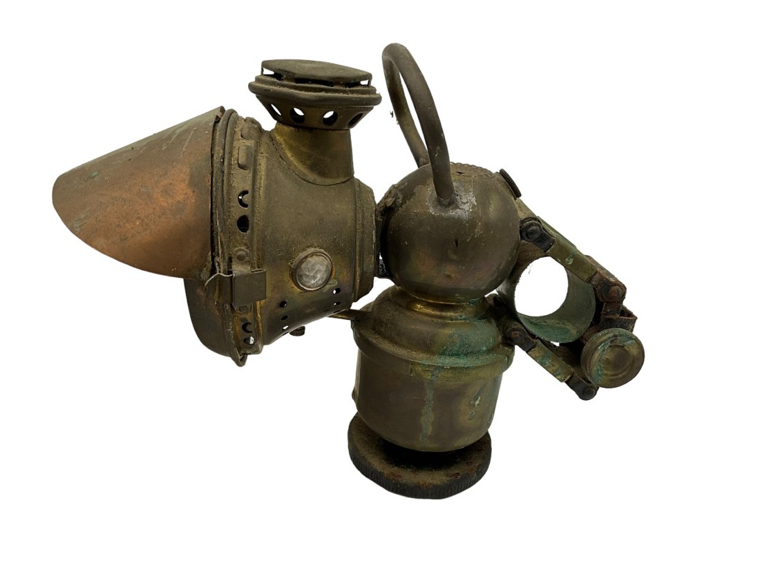 Brass Unknown Maker Carbide Cycle Bicycle Lamp (1 of 5)