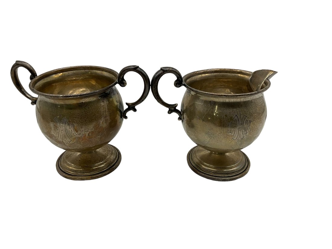 Pair Sterling Silver Monogrammed Serving Pieces 136 Grams (1 of 3)