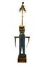 Vintage Folk Art Carving Whirly Gig Style Table Lamp