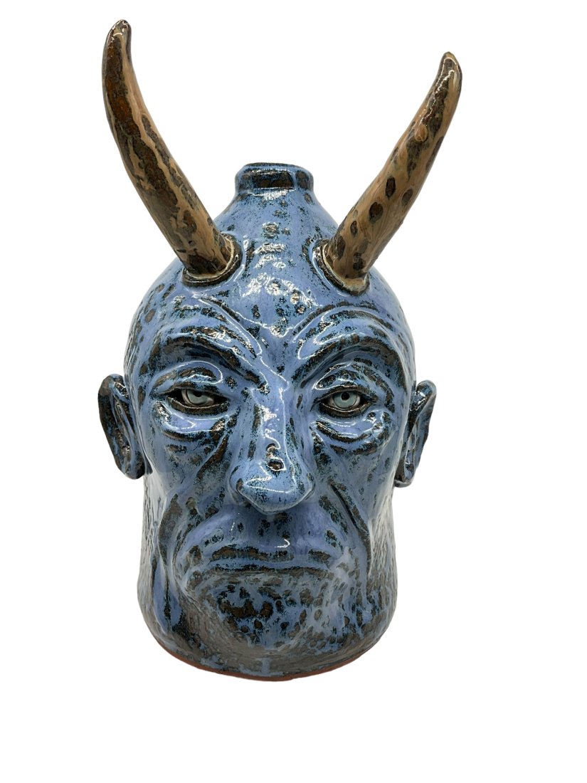 Lolly Lynn & Albert Walton Devil Face Jug HINDRANCE (1 of 5)