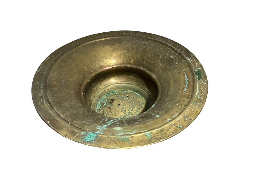 Antique Copper Pot Spittoon / Unusual Marking (1 of 4)