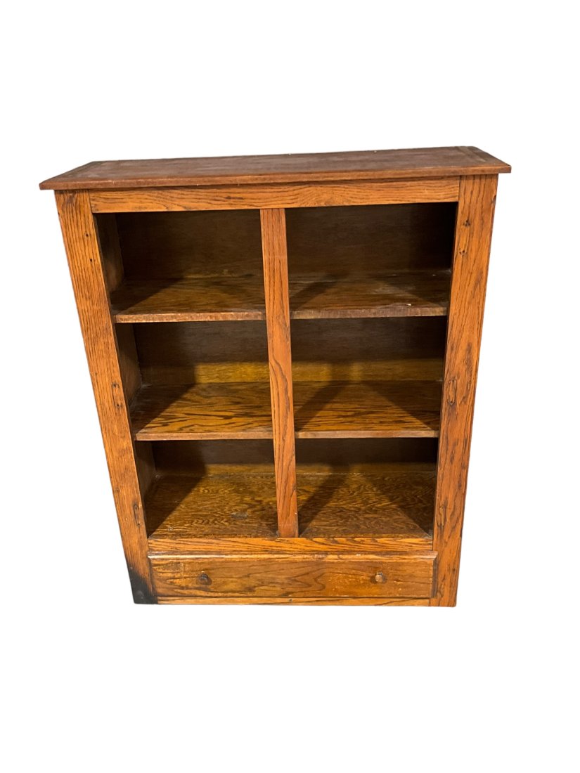 Vintage Oak Shelf with One Drawer (1 of 7)