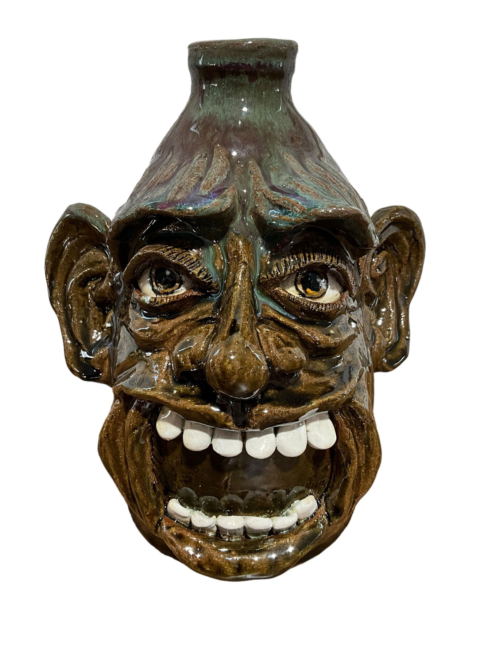 Rex Hogan Large Mouth Pottery Face Jug 2024 (1 of 5)