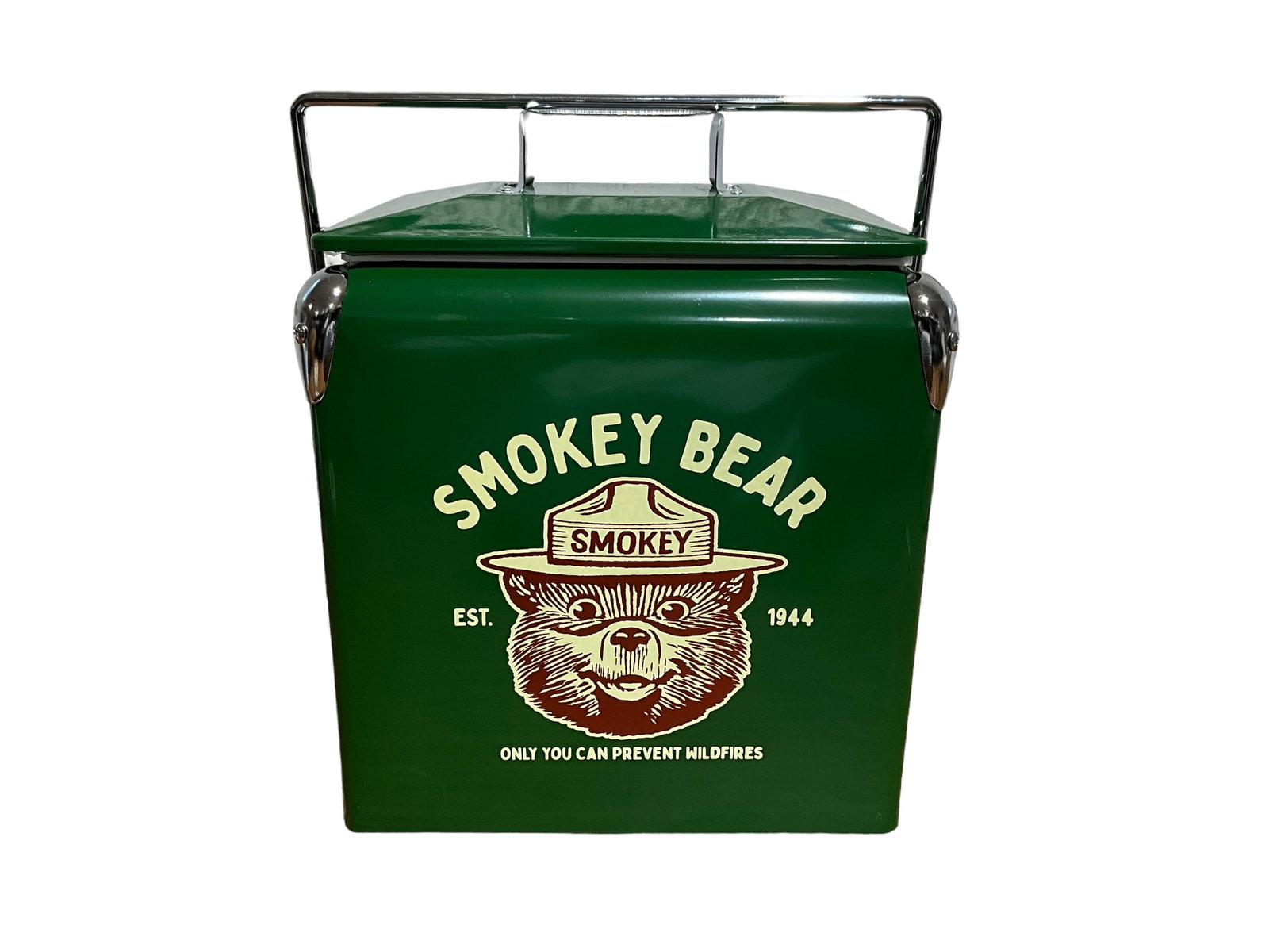 Smokey The Bear Metal Beverage Cooler With Side Mount Opener (1 of 5)