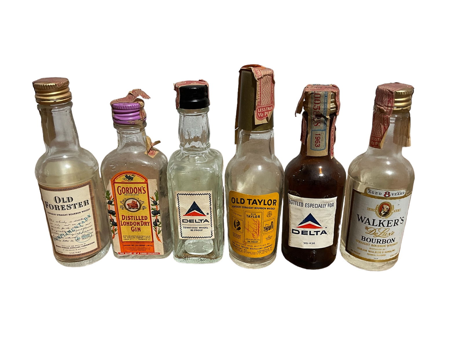 Vintage Aviation Airlines Glass Airplane Shot Bottles (1 of 1)