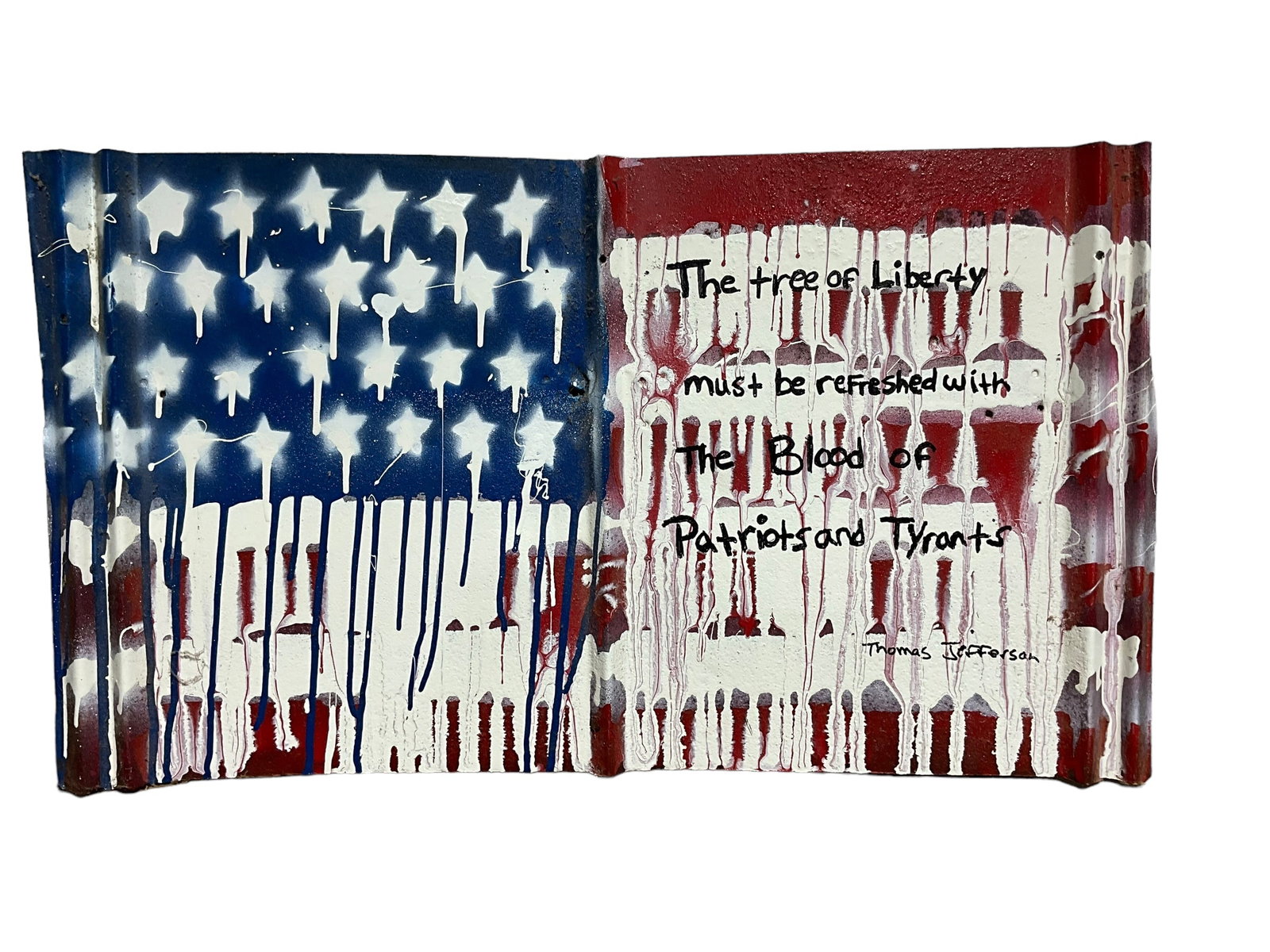 Tin American Flag Folk Art (1 of 3)