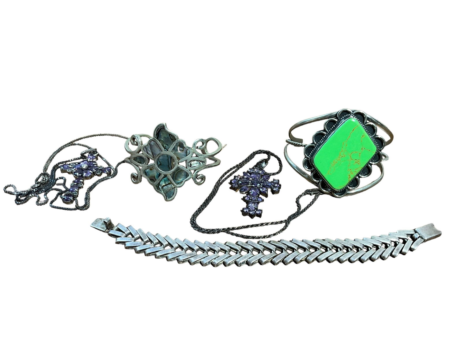 Sterling Silver Jewelry Lot - Necklaces & Bracelets (1 of 3)