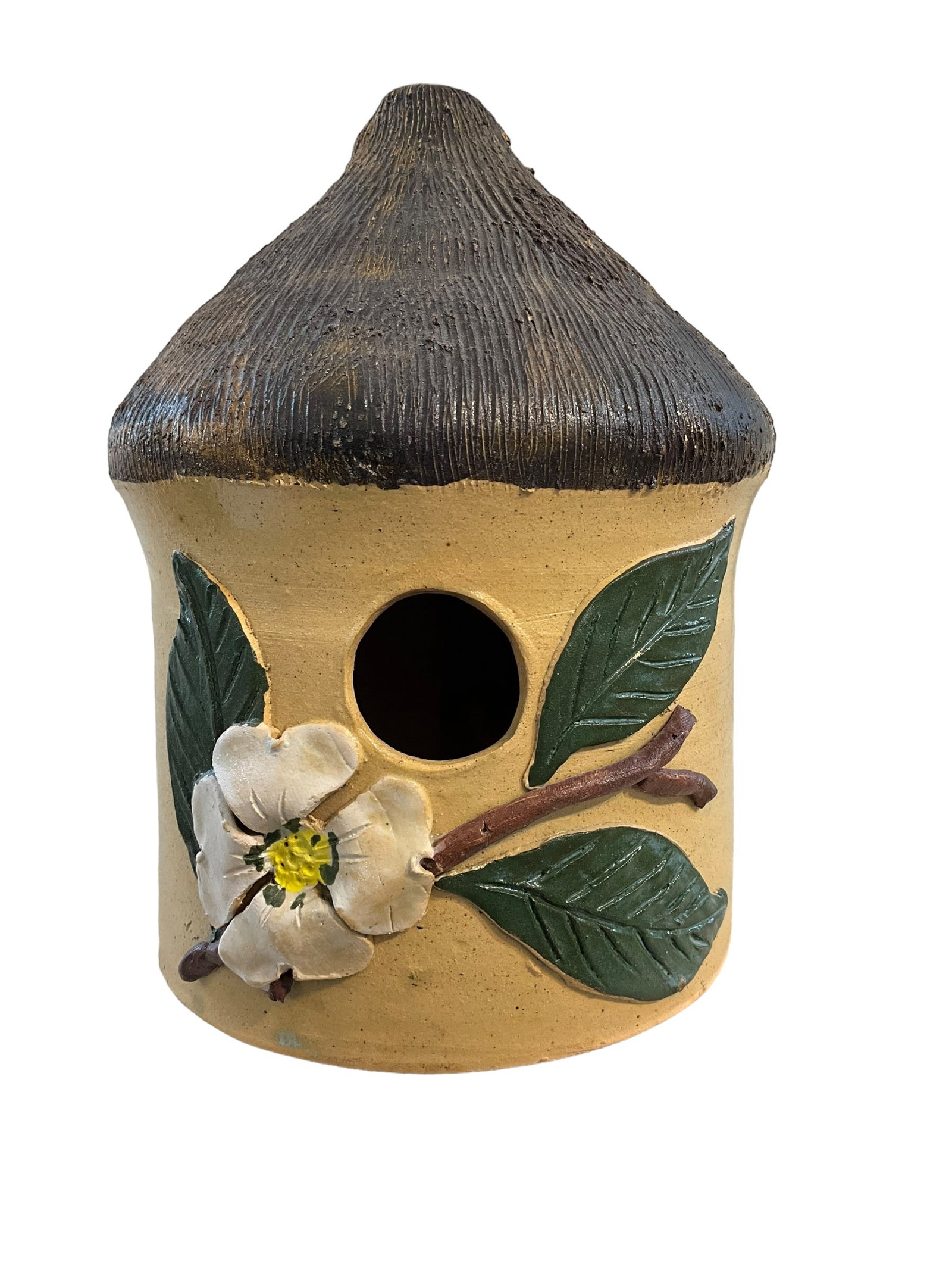 Wilfred Dean Cleveland Ga Pottery Bird House: Mint condition. 9 inches tall.