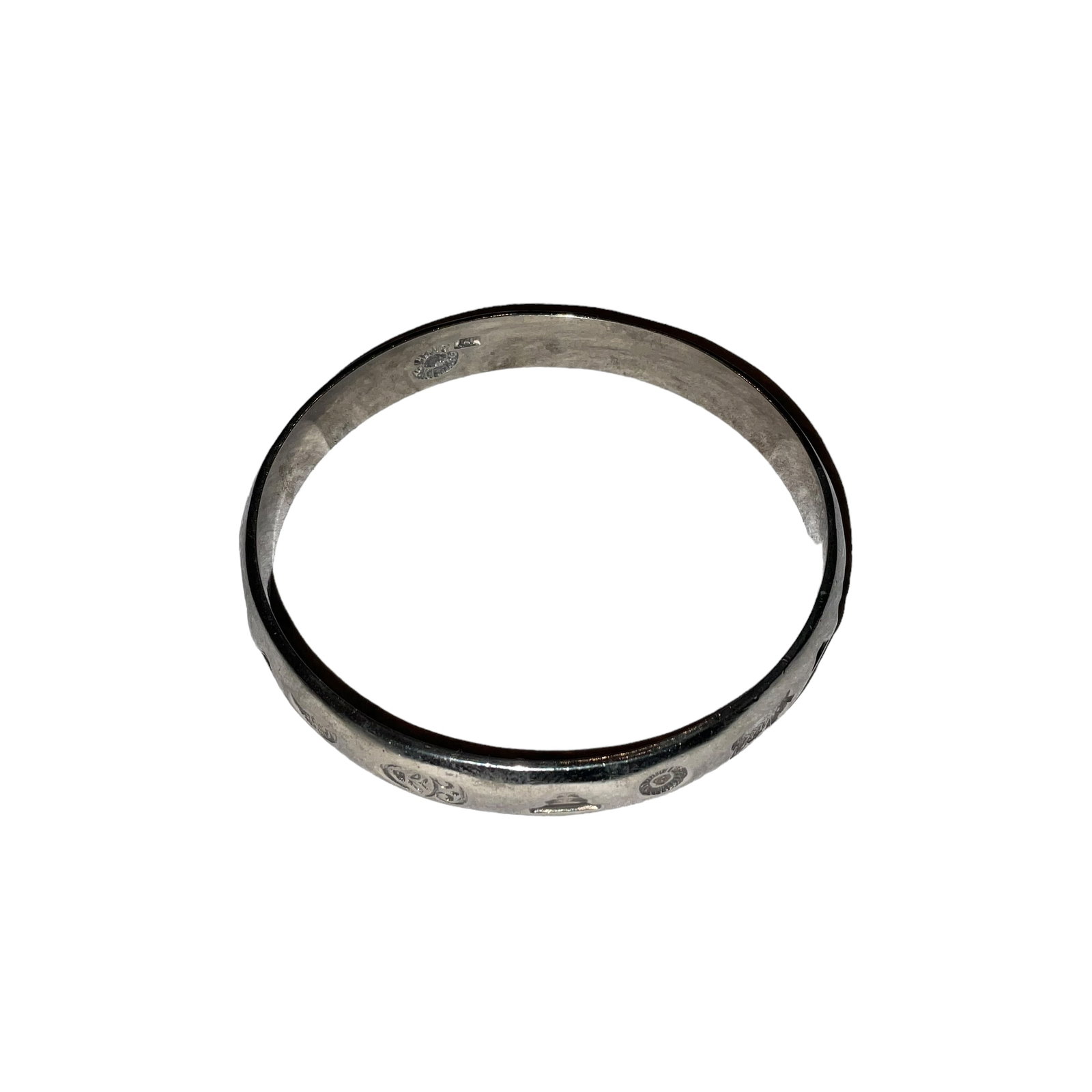 Sterling Silver Storyteller Bangle Bracelet (1 of 4)