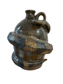 Michael & Melvin Crocker Large Snake Wrapped Jug 1991