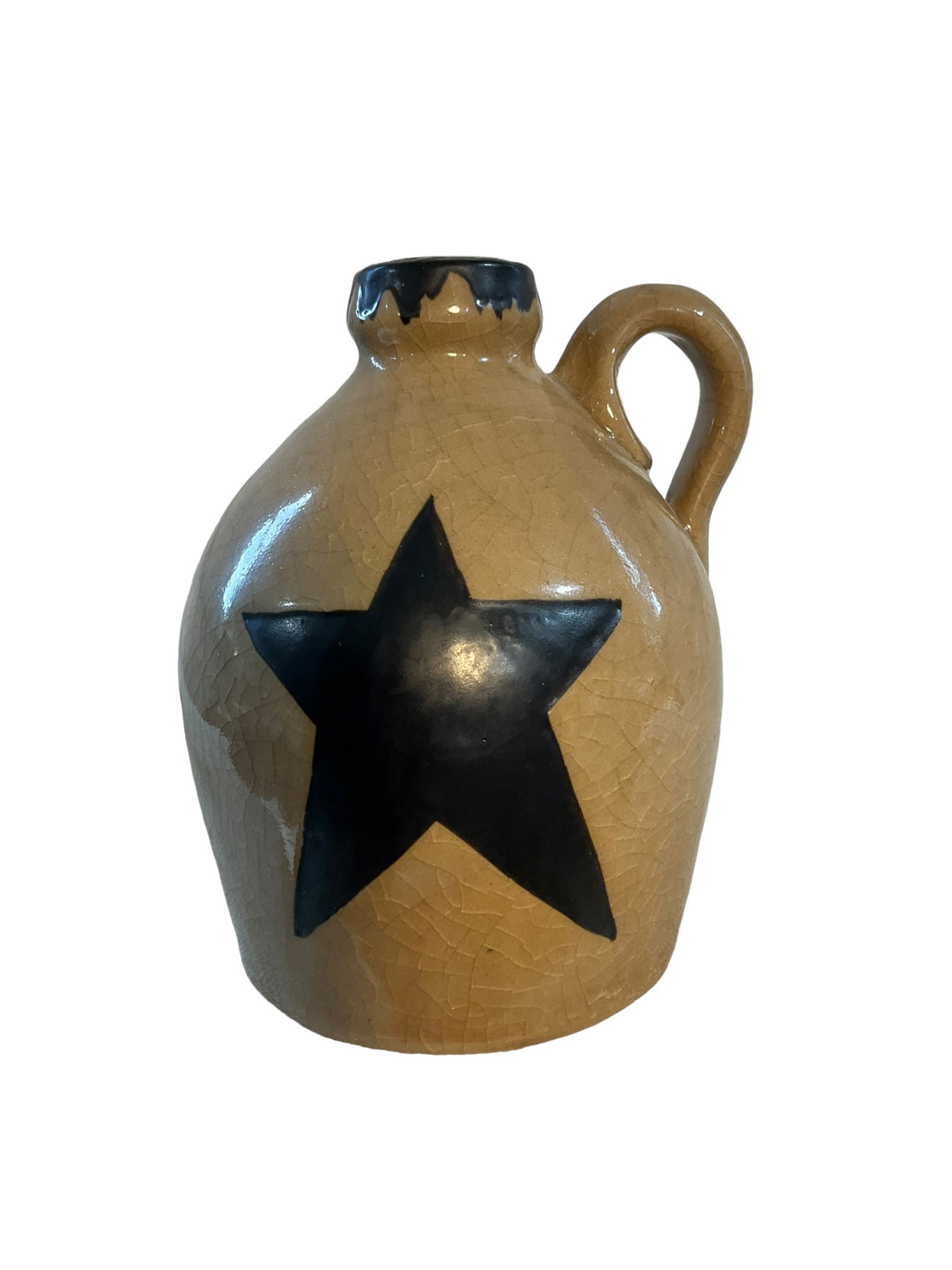 Unknown Star Decorated Pottery Jug (1 of 3)