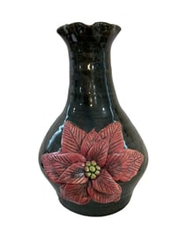 Lin Craven Fluted Floral Vase 2006 #7