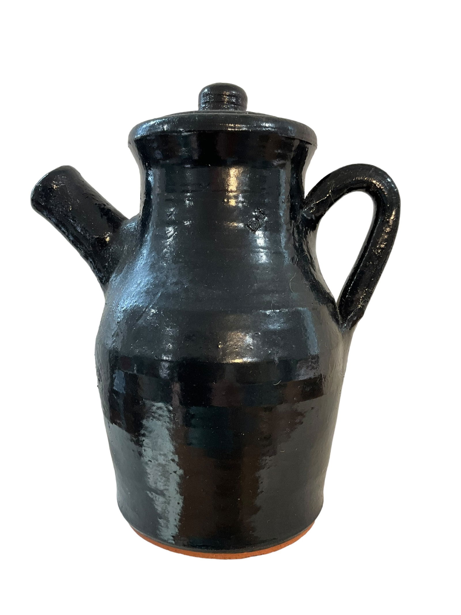 Whelchel Meaders Black Glaze Lidded Teapot (1 of 3)