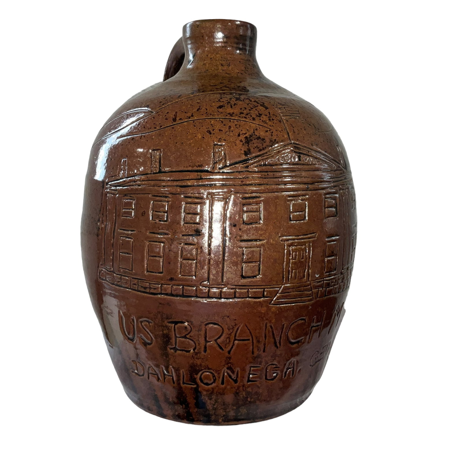Patrick Shields US BRANCH MINT / DAHLONEGA GA Jug: Handle has been repaired. 12 inches tall.
