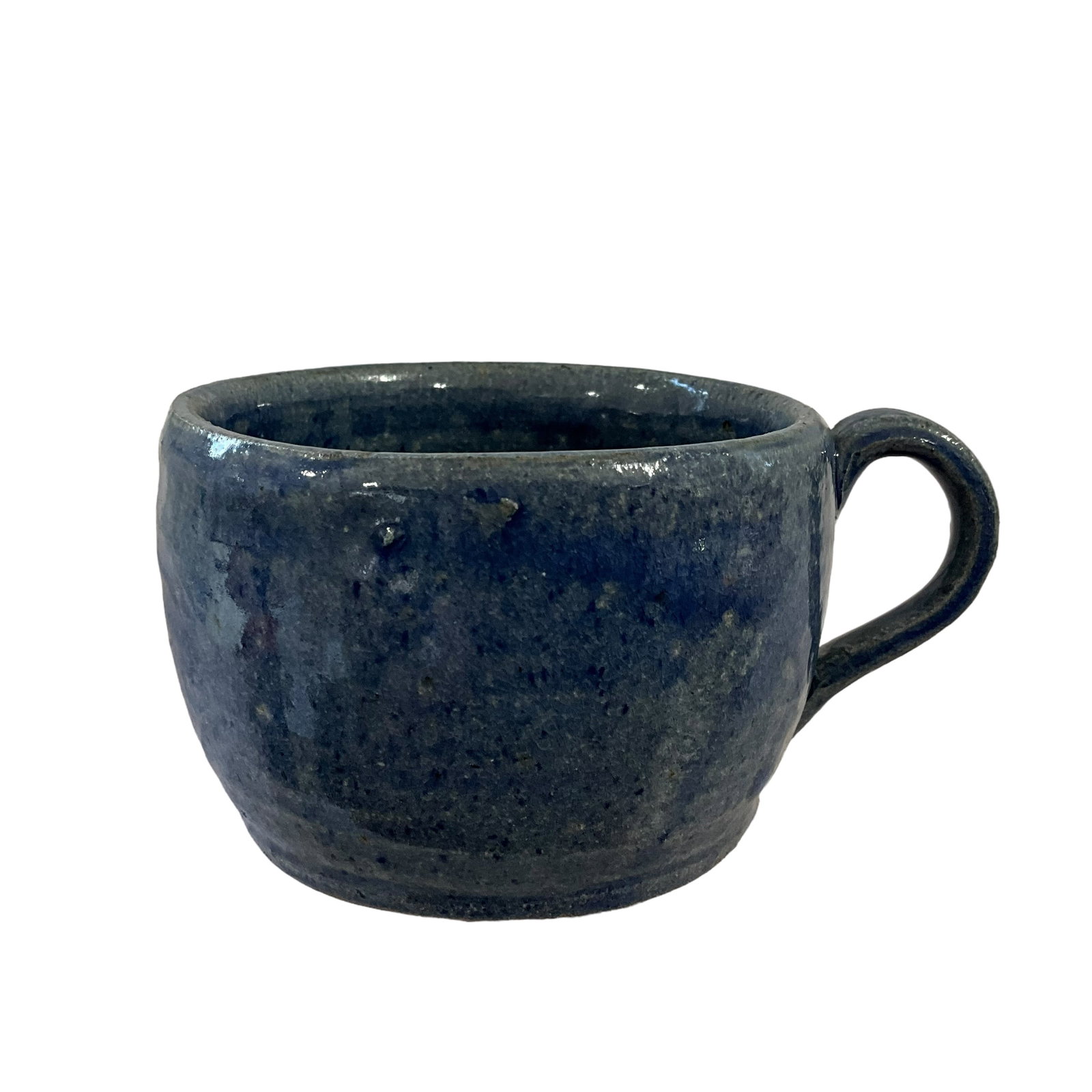 Reggie Meaders Cobalt Blue Mug: Mint condition. Measures 3 inches tall.