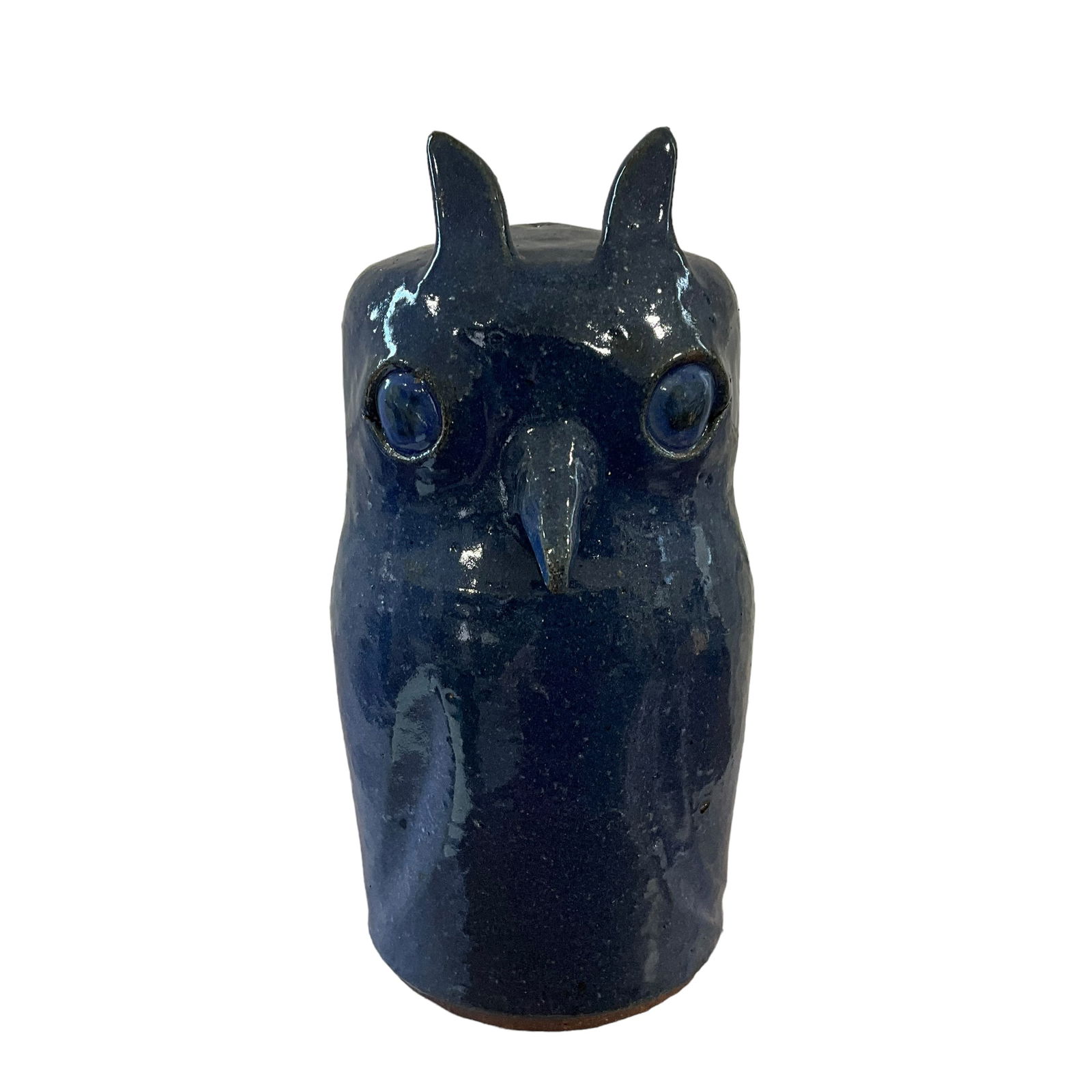 David Meaders Blue Pottery Owl (1 of 5)