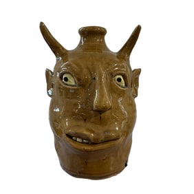 David Meaders Devil Face Jug / Inscribed On Back