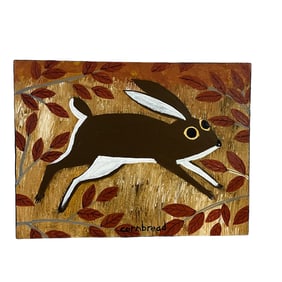 John CORNBREAD Anderson Rabbit Folk Art Painting