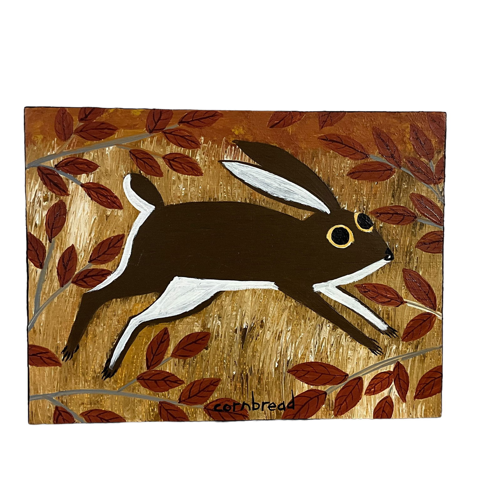 John CORNBREAD Anderson Rabbit Folk Art Painting (1 of 2)