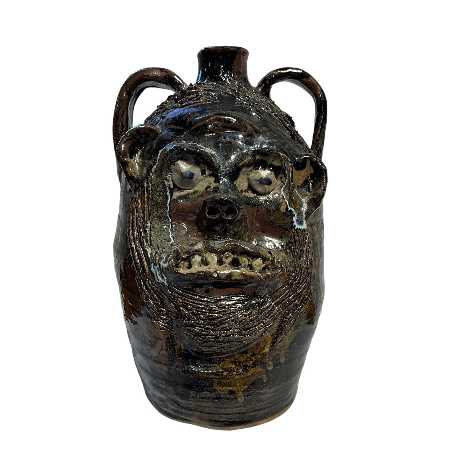 Large Marie Rogers Double Face Jug / Bearded Man / Braided Hair Lady (1 of 5)