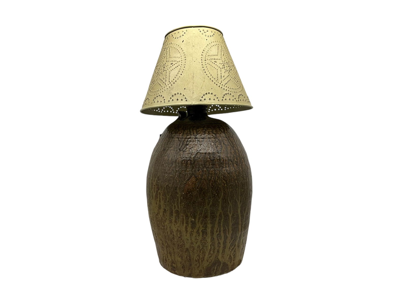 Dorsey Jug Lamp with Punched Tin Shade (1 of 7)