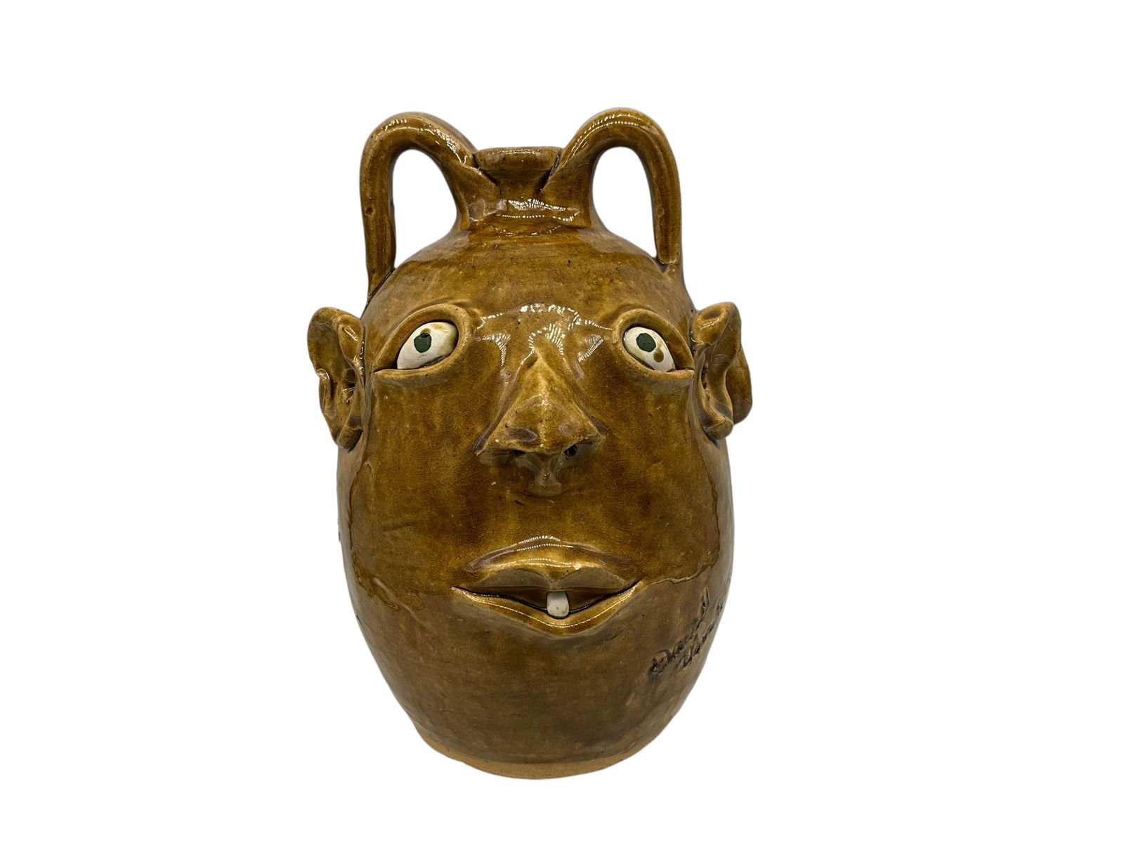 David, Anita & Flossie Meaders #1 Double Face Jug (1 of 5)