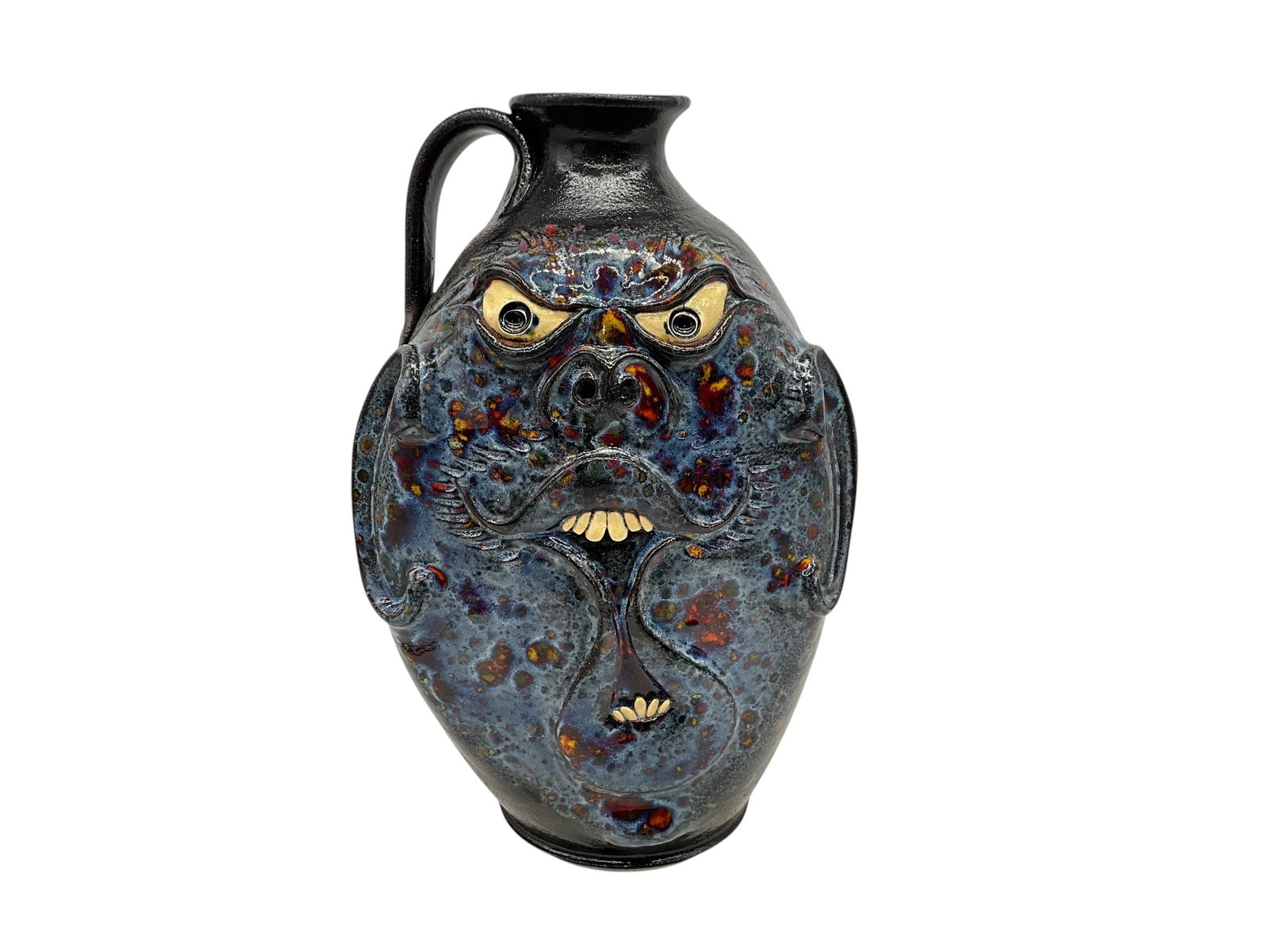 Roger Corn Wall Hanger Flask Opera Face Jug (1 of 4)