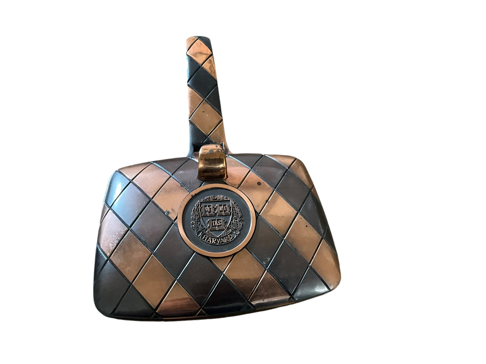 Hyde Park HARVARD VERITAS Shield Logo Silent Butler: Overall good condition. Light tarnish. See photos.