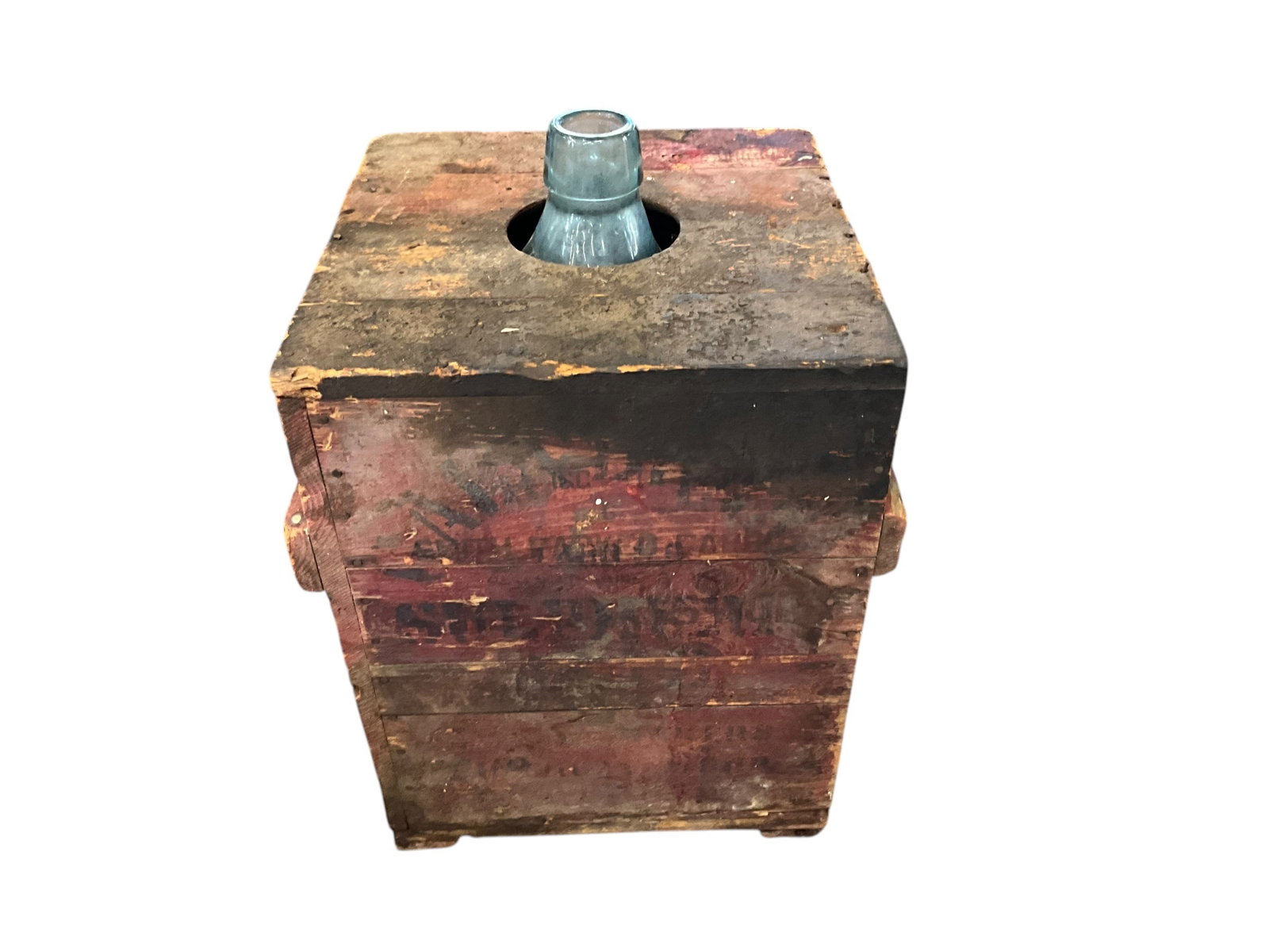 Large Vintage Sulphuric Acid Bottle & Shipping Crate (1 of 7)