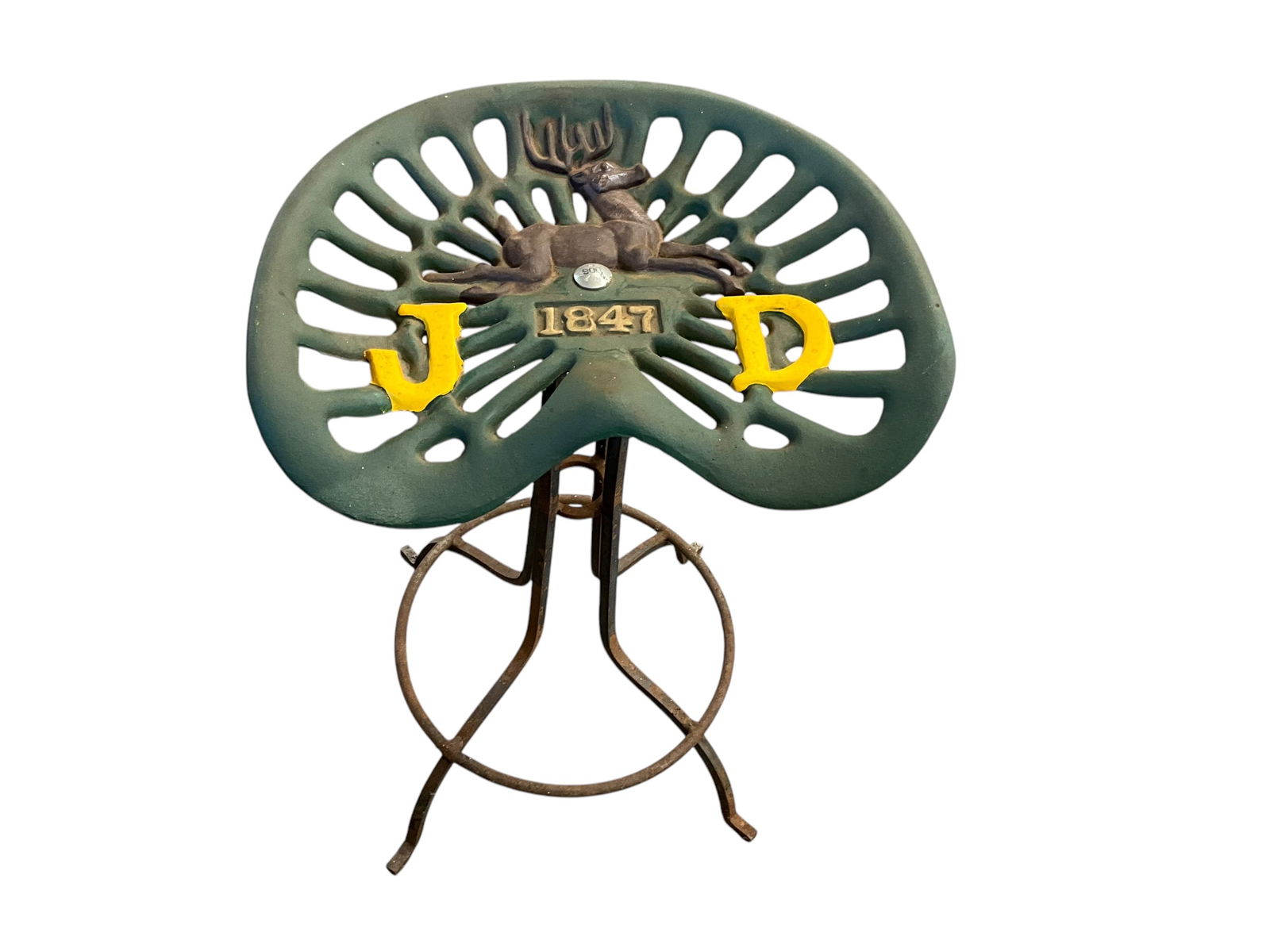 Cast Iron John Deere Tractor Seat Stool (1 of 2)