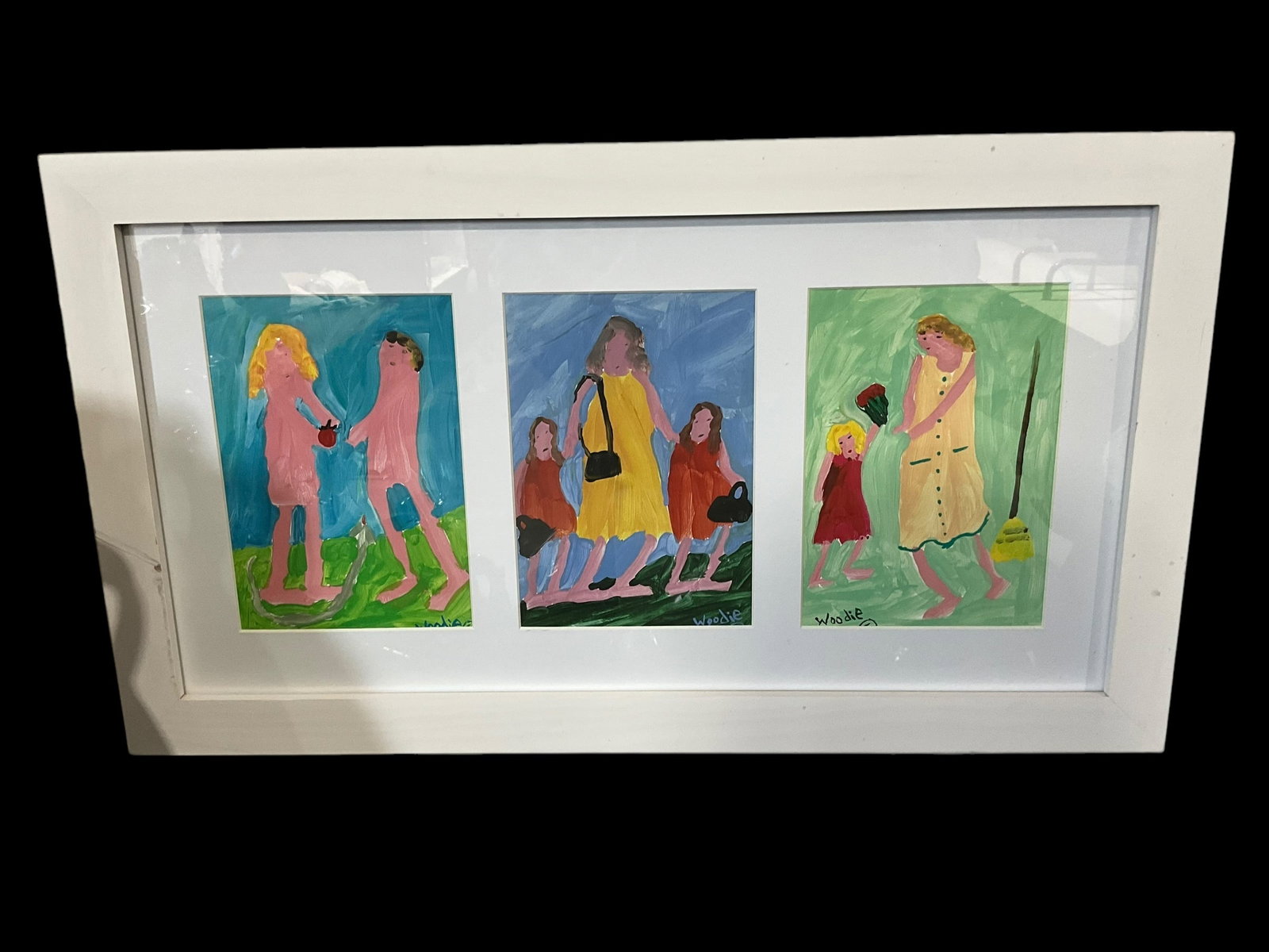 Woodie Long - 3 Original Folk Art Works (1 of 1)