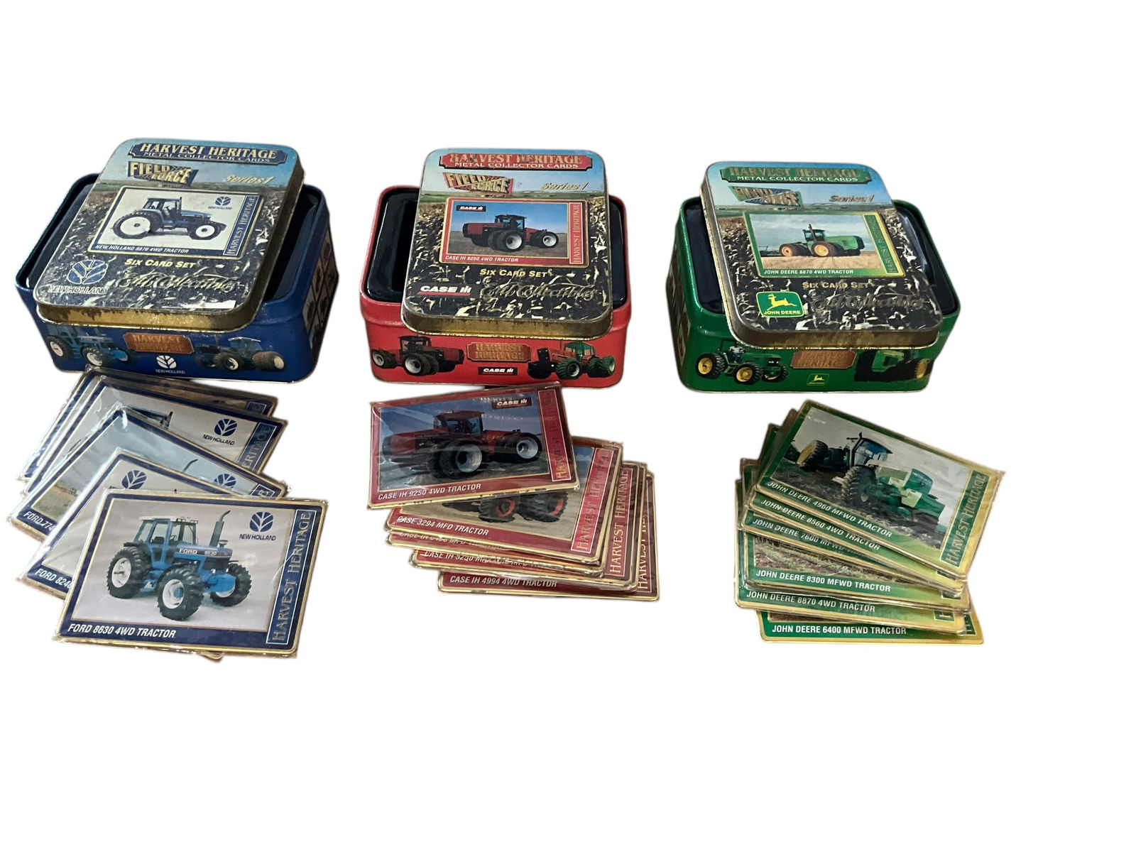 ERTL Harvest Heritage John Deere / Case / New Holland Metal Trading Card Sets x 3 (1 of 1)