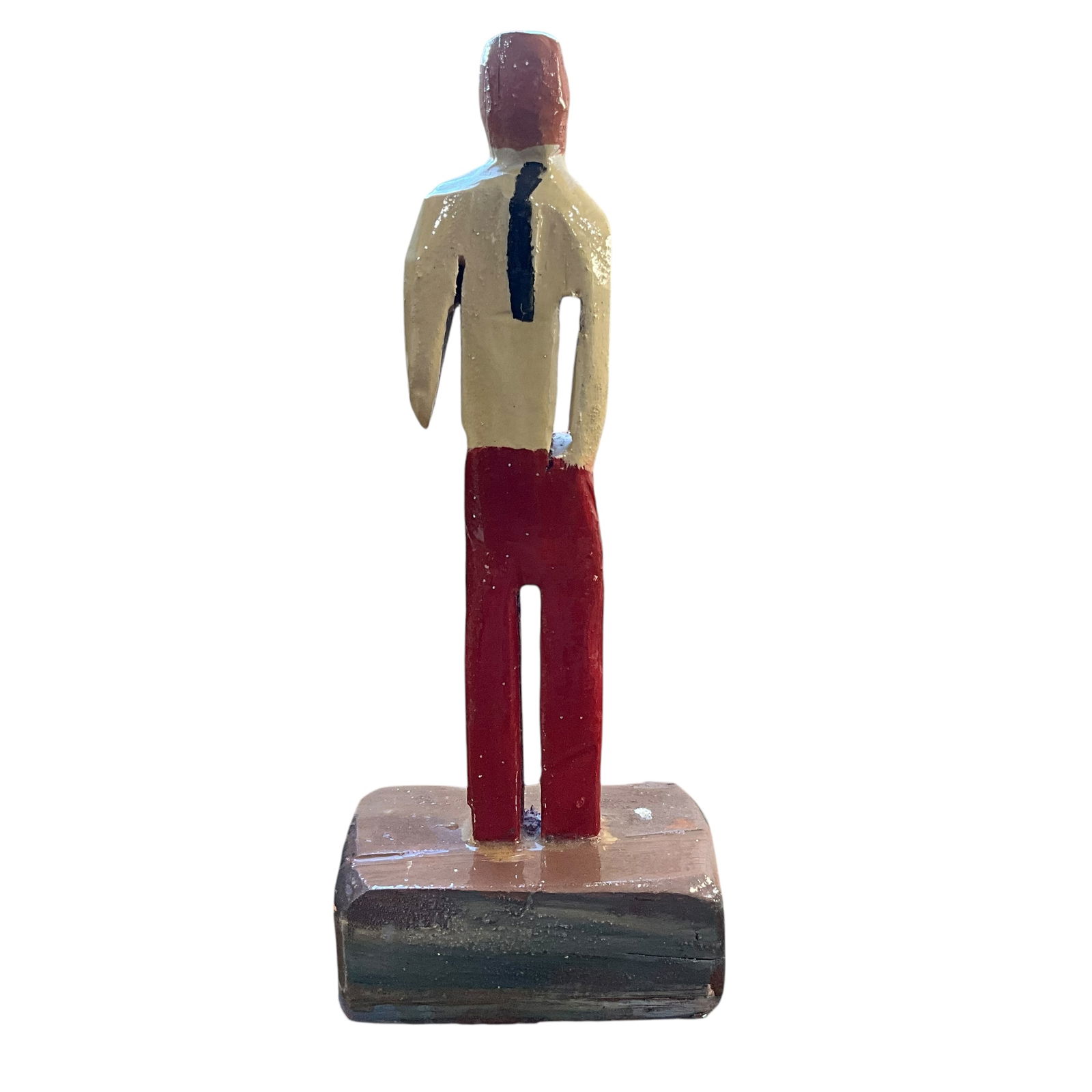 Anonymous ~ Man with Tie Wood Sculpture (1 of 2)