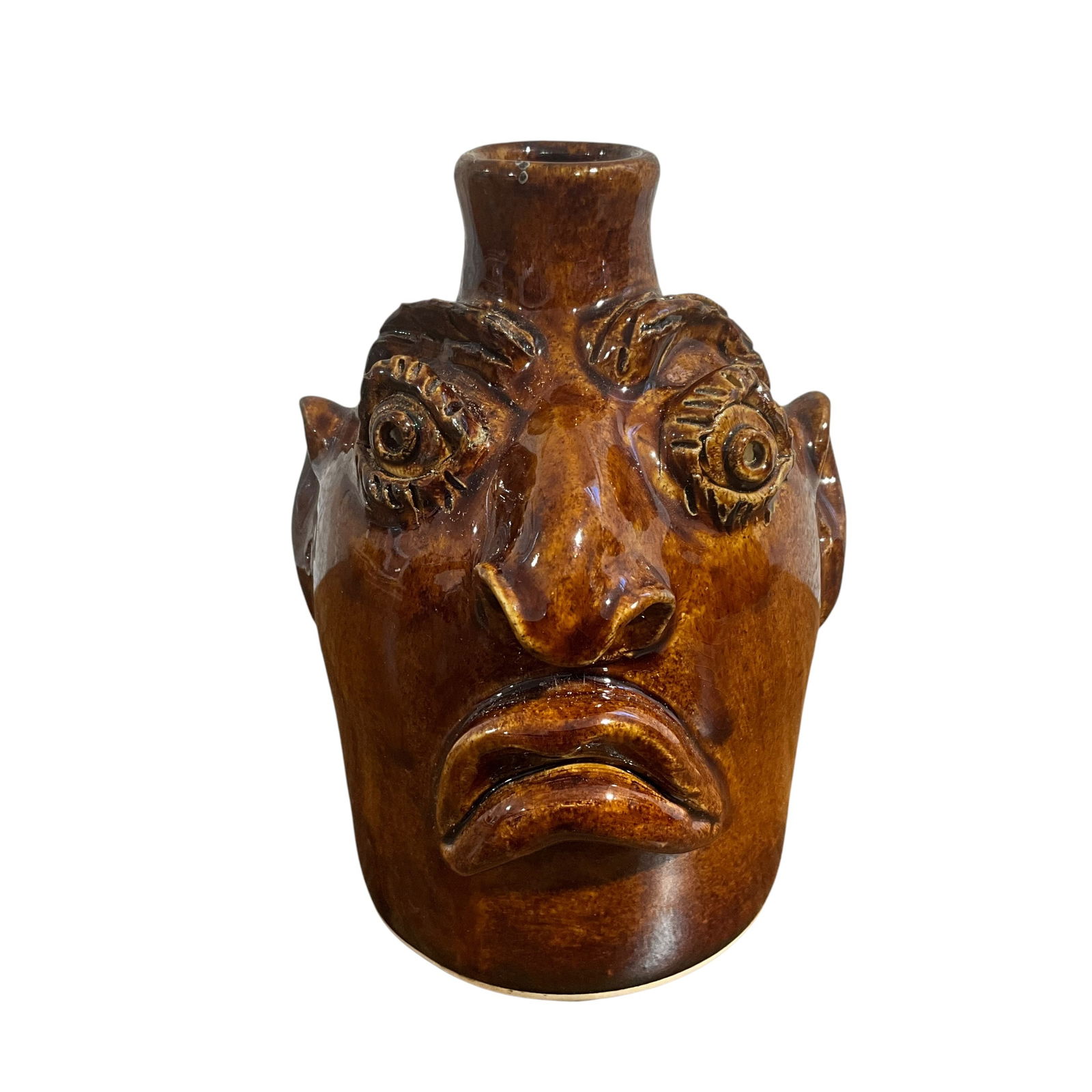 Browns Pottery / Charlie Brown Face Jug (1 of 3)