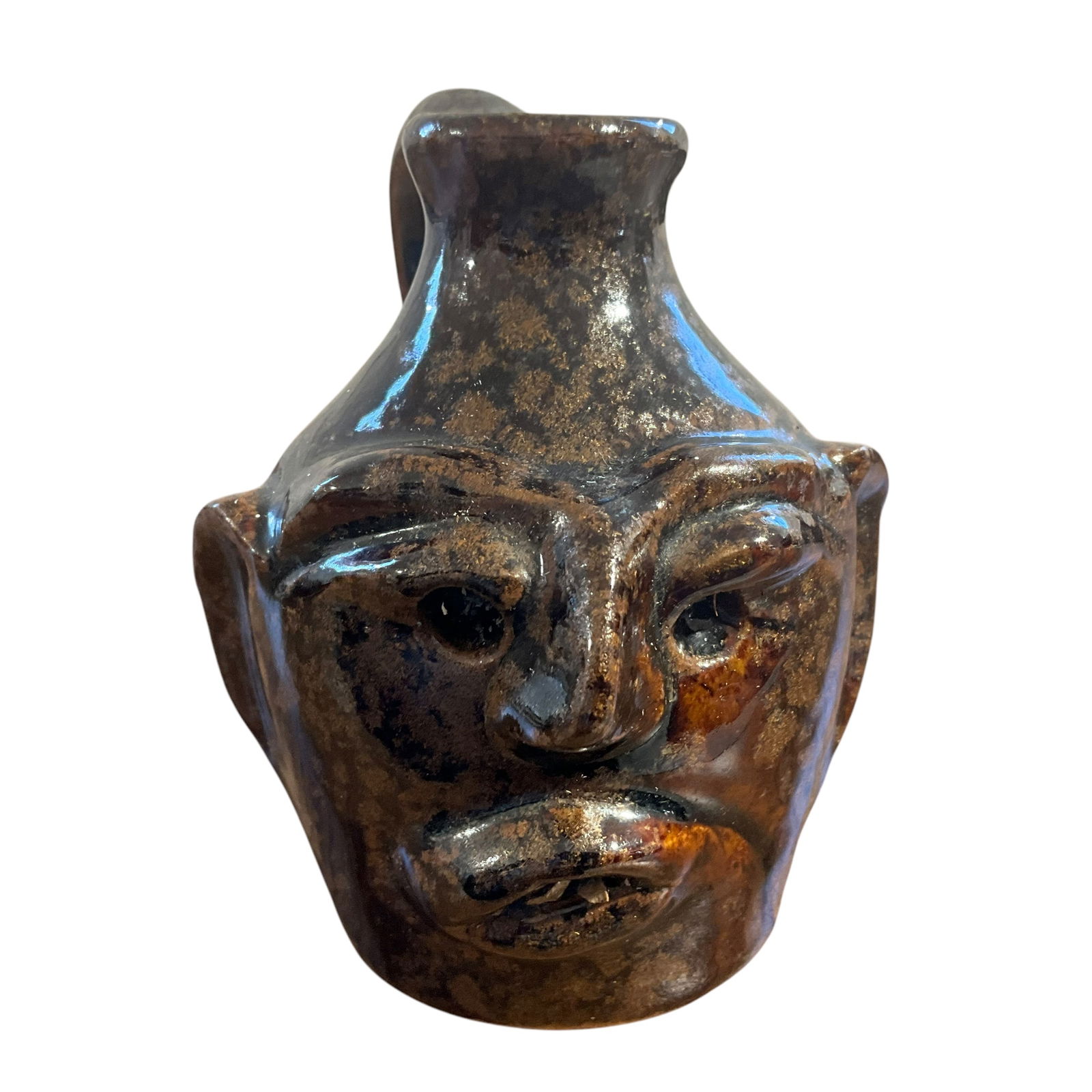 Pat & Janet Shields / Ga Mudcats Pottery Face Jug (1 of 2)