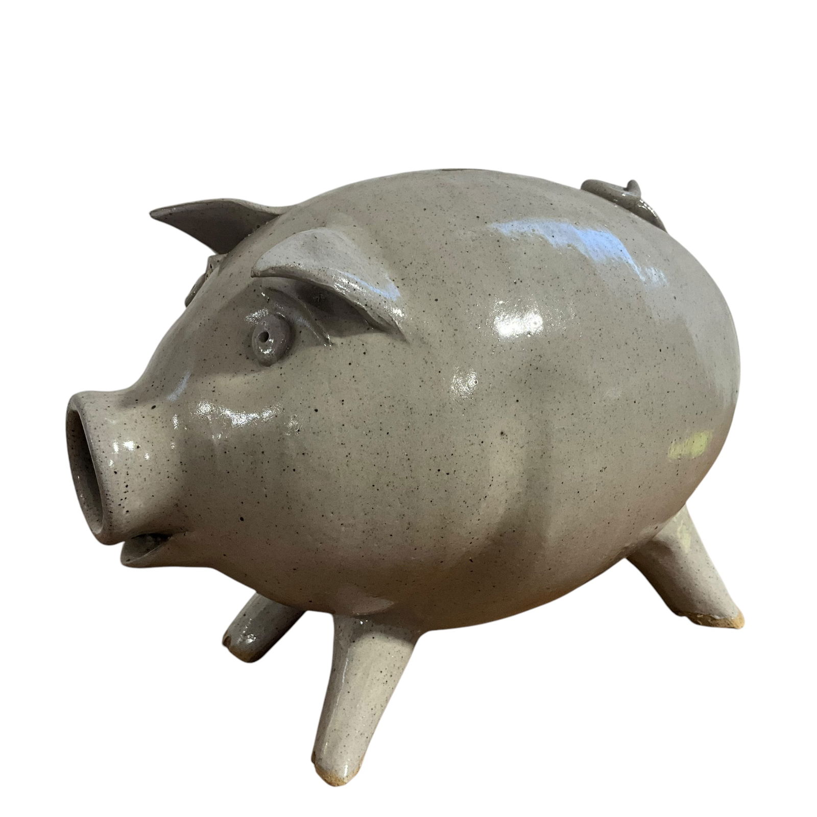 Large Michael Crocker 1995 Pottery Pig / Piggy Bank (1 of 5)