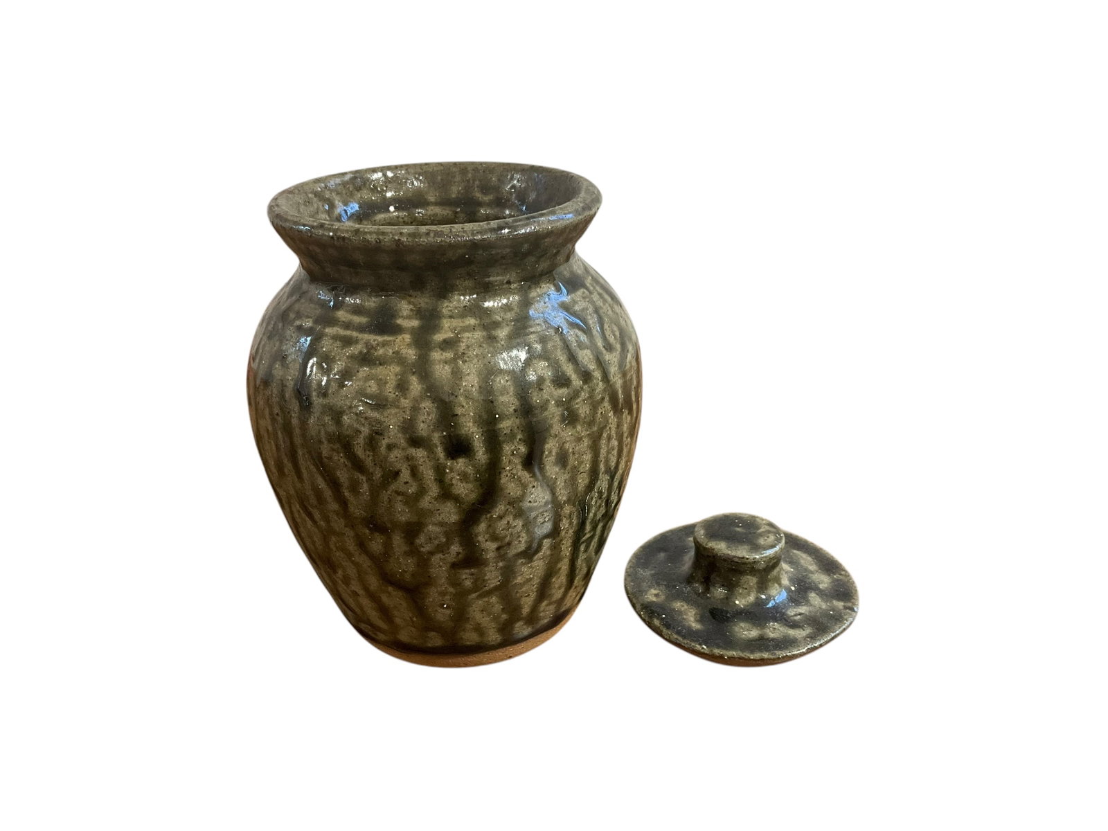 Cleater & Billie Meaders Lidded Vase 1998: Mint condition. 5 inches tall.
