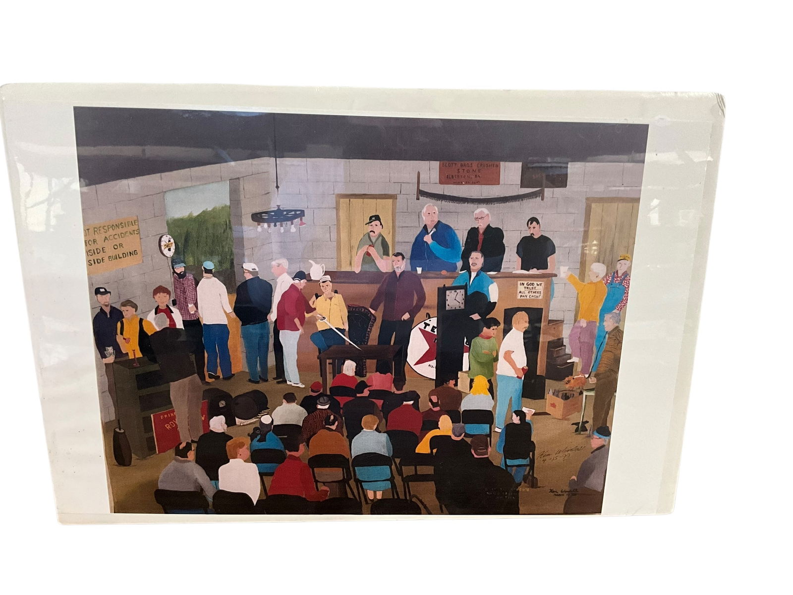 Ken Woodall Signed Print NAILS CREEK AUCTION Dated 1999 (1 of 3)