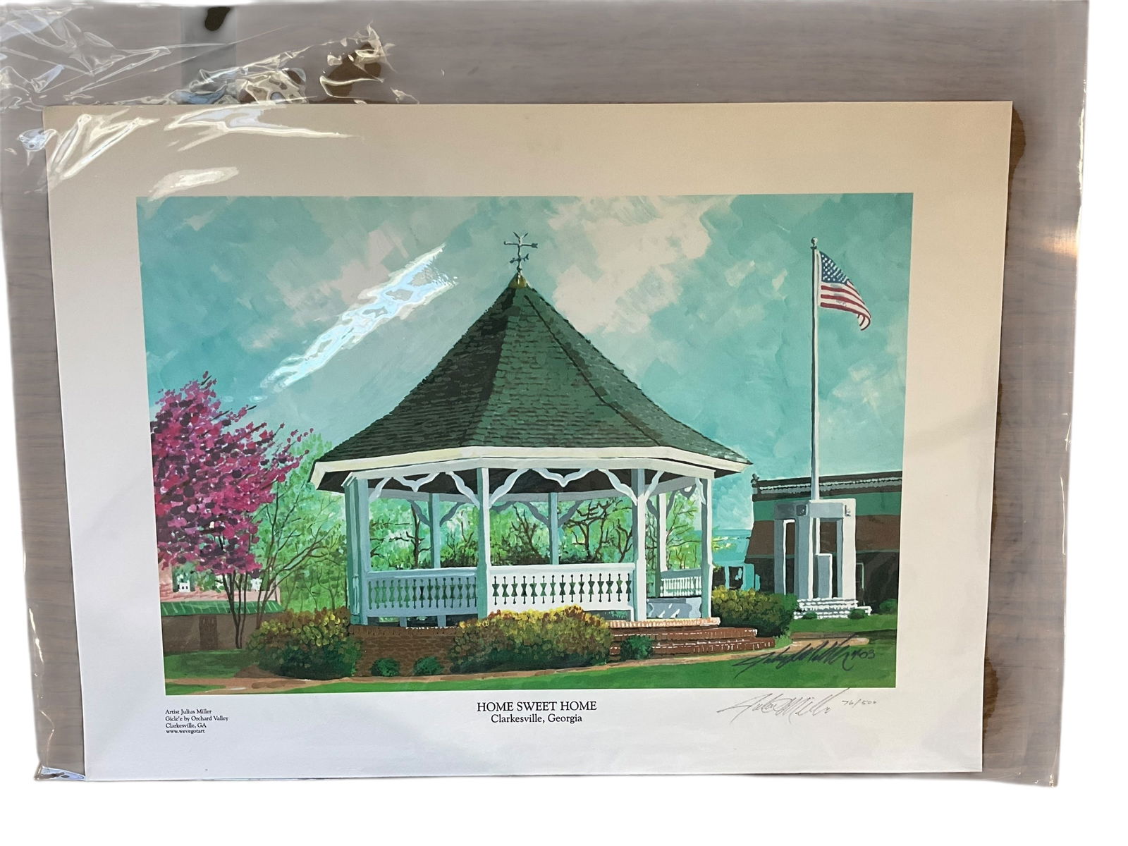 Julius Miller HOME SWEET HOME - CLARKESVILLE GA Signed & Numbered Print (1 of 1)
