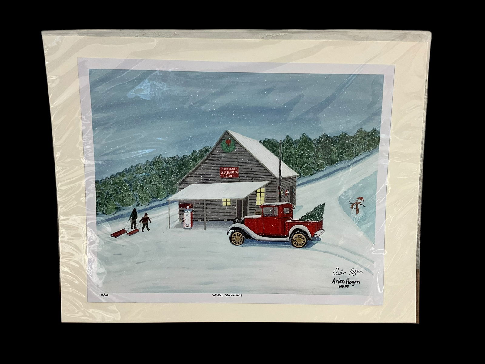Arlen Hogan Cleveland Ga Artist / WINTER WONDERLAND Signed Print (1 of 1)