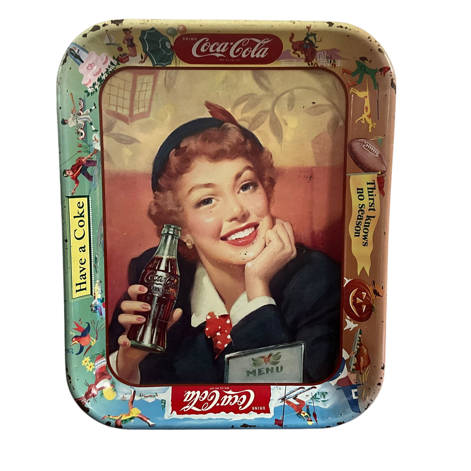 Vintage Coca Cola Coke Metal Tray (1 of 3)