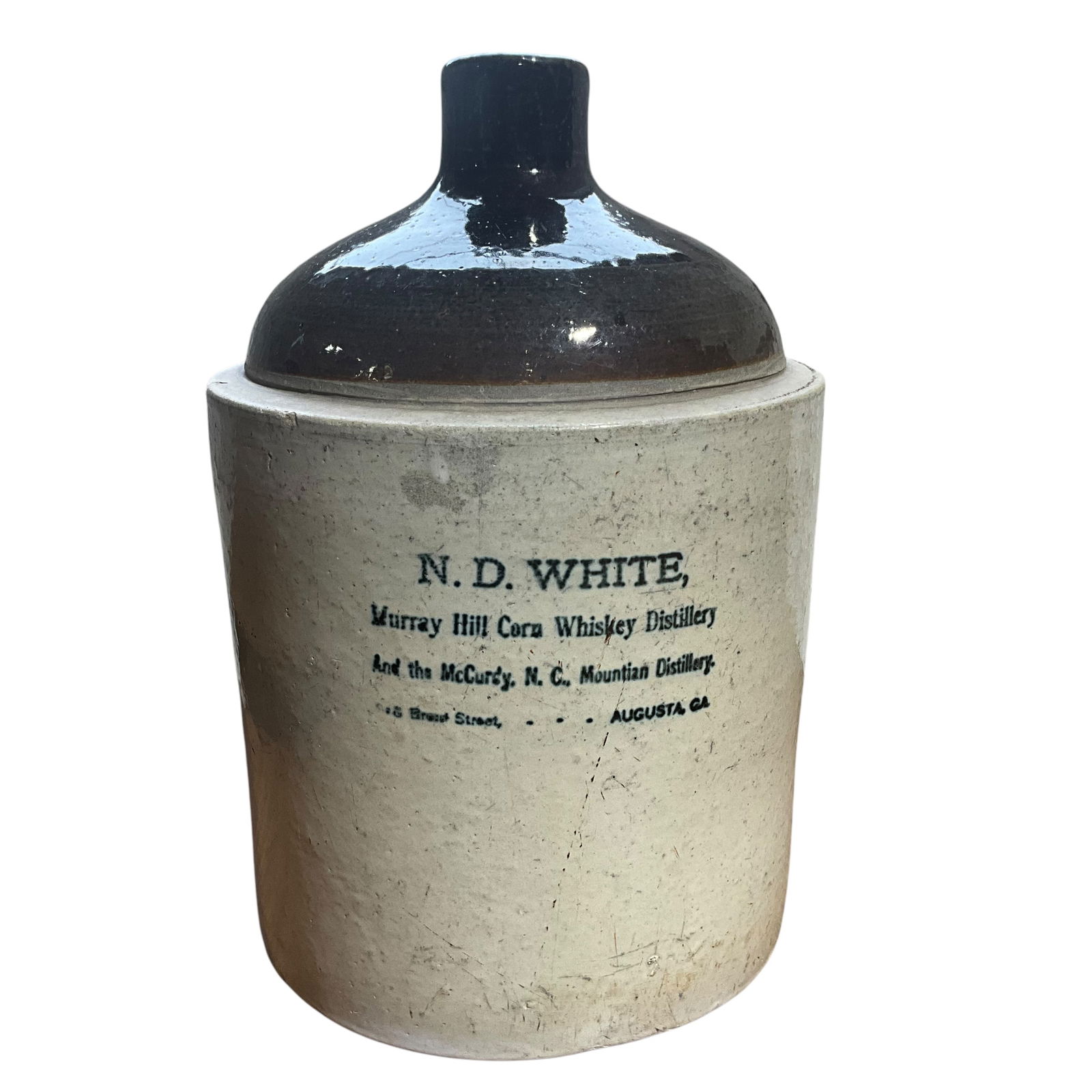 N.D. White Murray Hill Corn Whiskey Distillery Augusta Ga 2 Gallon Jug (1 of 2)