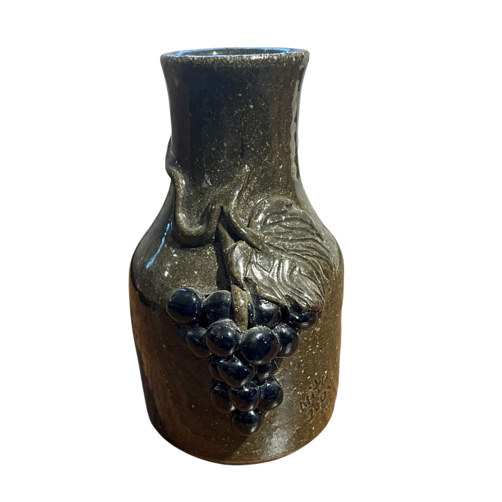 David & Anita Meaders Grape Decorated Vase 2005 (1 of 4)