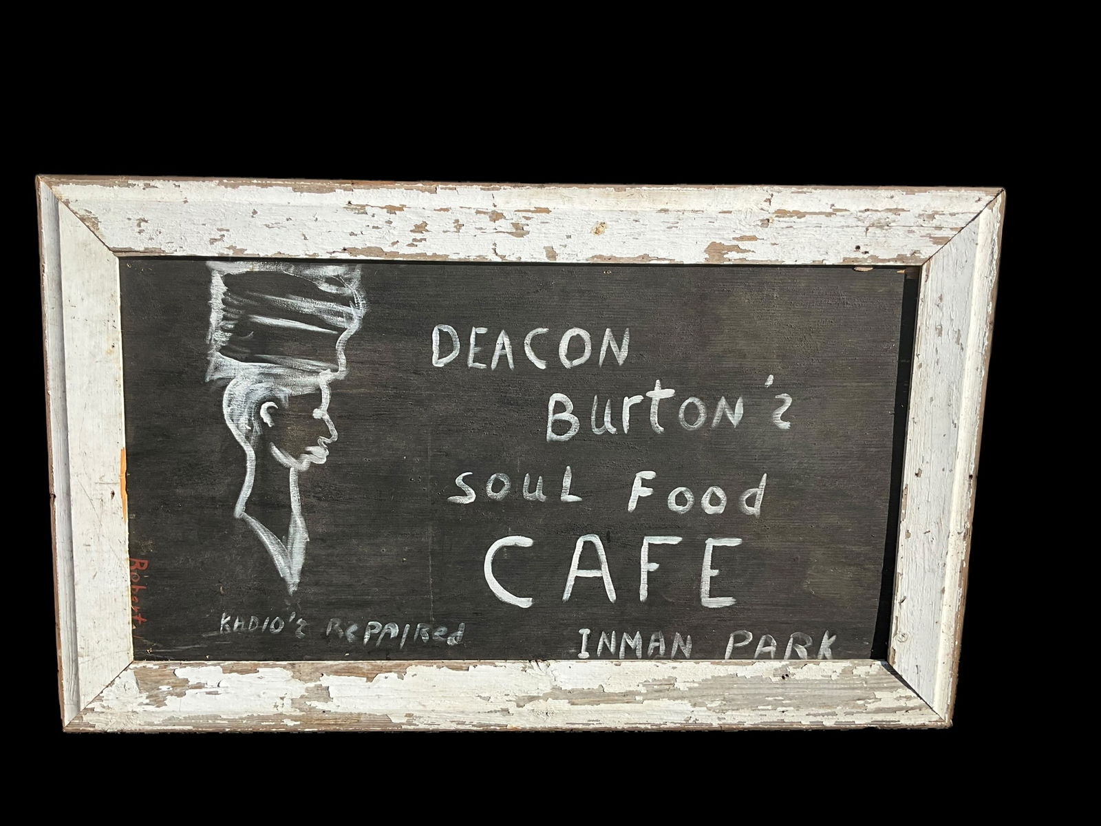 Deacon Burton’s Grill Large Wood Trade Sign Atlanta Ga Inman Park Folk Art (1 of 4)