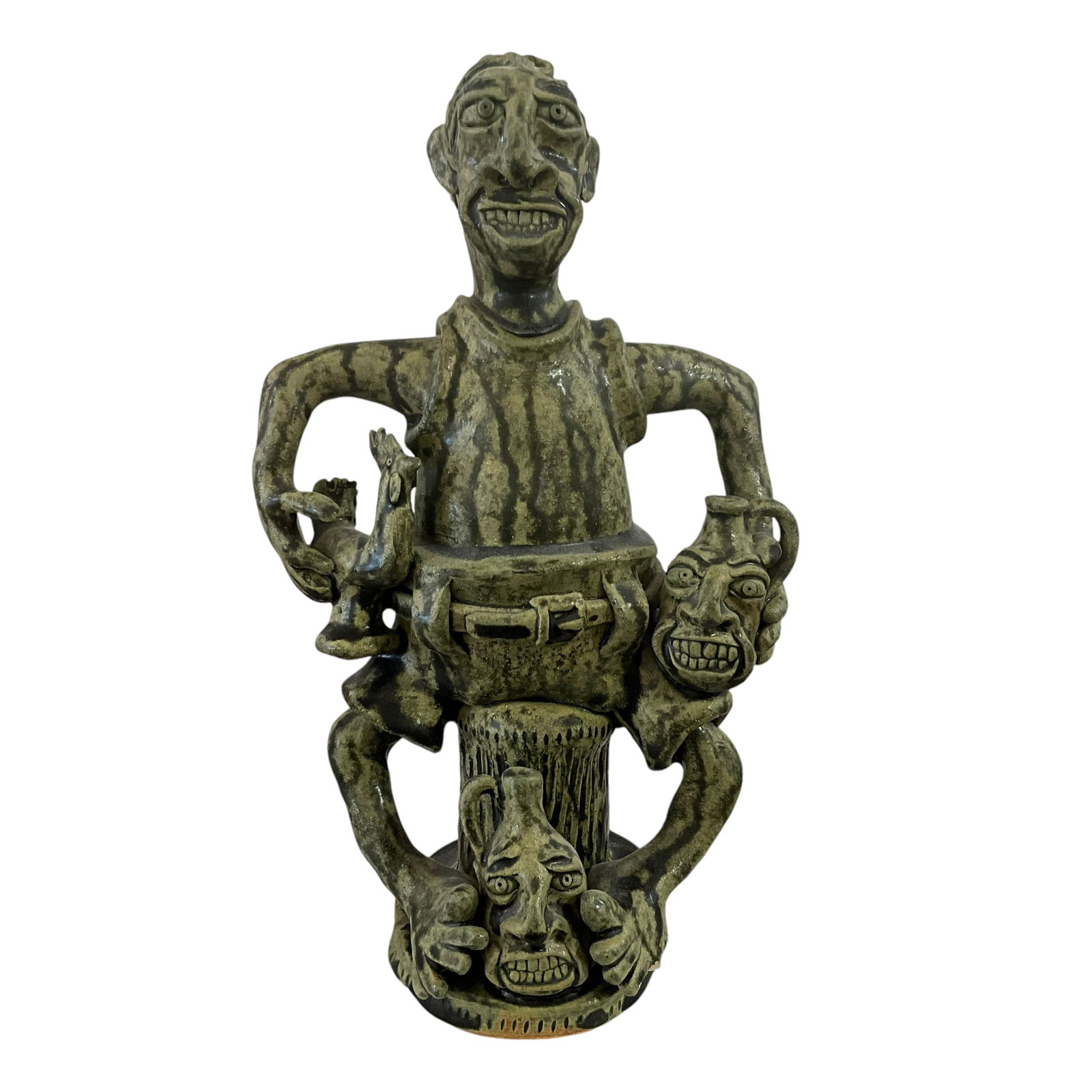 Stacy Lambert 1997 Face Jug Pottery Man (1 of 4)