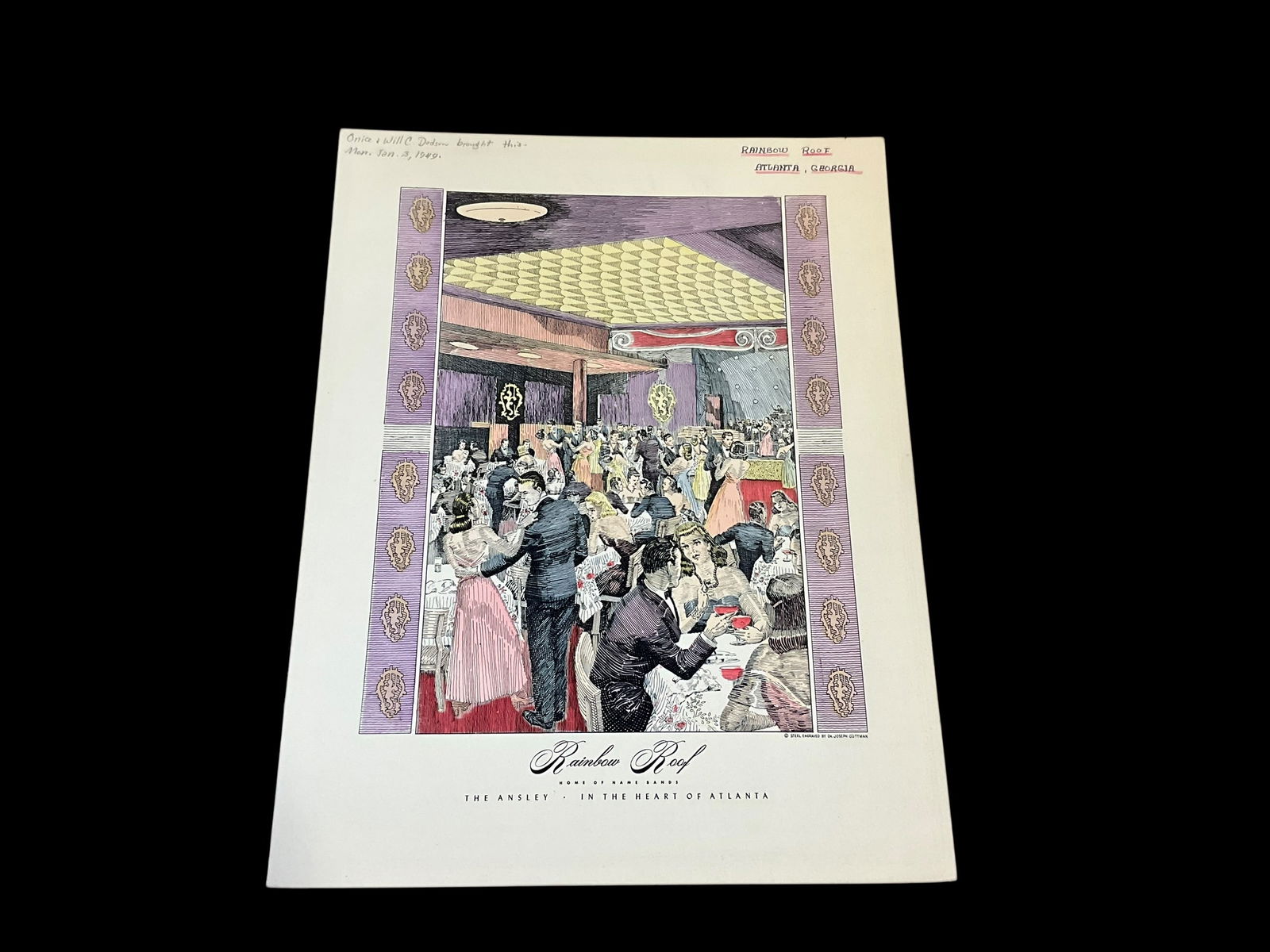 Vintage Rainbow Roof Restaurant Menu / Atlanta Ga (1 of 3)