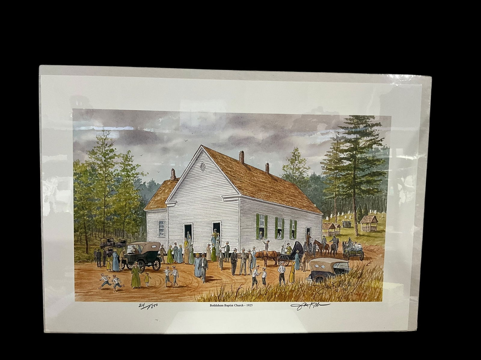 John Kollock Sealed Signed Print BETHLEHEM BAPTIST CHURCH 1925 (1 of 2)