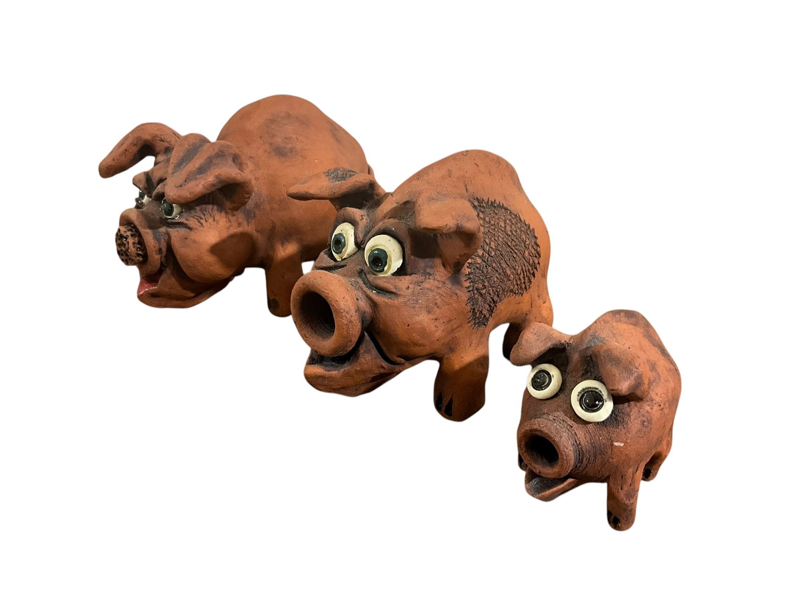 Dwayne Crocker 3 Piece Unglazed Pig Set 2011 (1 of 11)