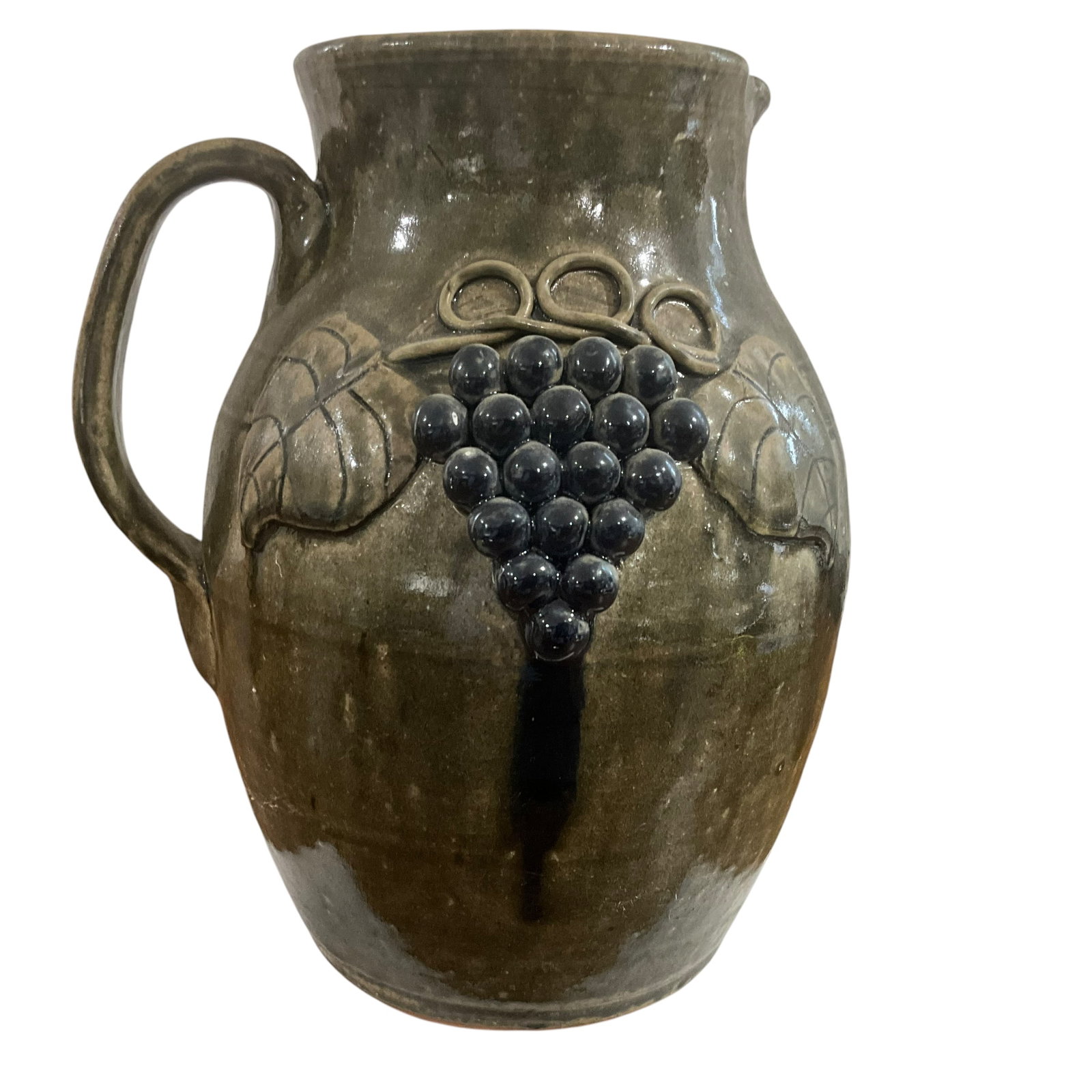 John Meaders Double Sided Grape Decorated Pitcher (1 of 3)