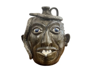 Large Clint Alderman Triple Face Snake Jug w/Runny Teeth 2010
